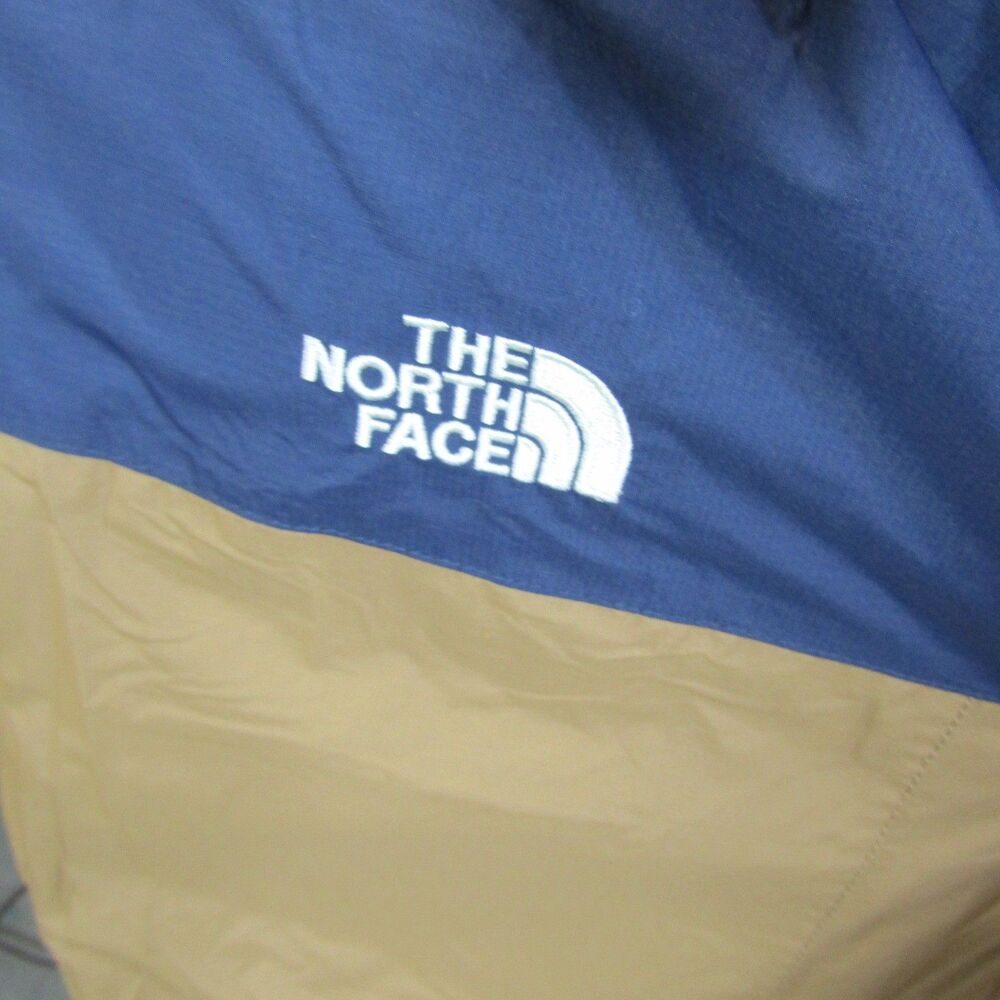 The North Face Men's XXXL DryVent Hooded Rain Jacket Navy Blue Tan Block - Picture 4 of 10